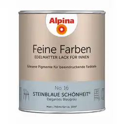 toom Baumarkt Alpina Feine Farben 'Steinblaue Schönheit' blaugrau matt 750 ml Angebot