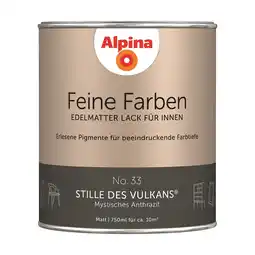 toom Baumarkt Alpina Feine Farben 'Stille des Vulkans' anthrazitgrau matt 750 ml Angebot