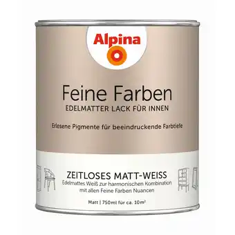 toom Baumarkt Alpina Feine Farben 'Zeitloses Matt-Weiß' matt 750 ml Angebot