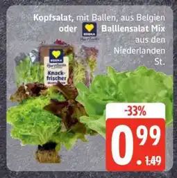 Edeka Kopfsalat oder Balllensalat Mix Angebot
