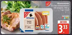 Edeka Minutensteaks aus dem Schweinelachs Angebot