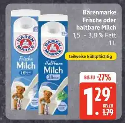 Edeka Bärenmarke Frische oder haltbare Milch Angebot