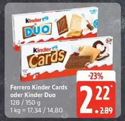 Edeka Ferrero Kinder Cards oder Kinder Duo Angebot