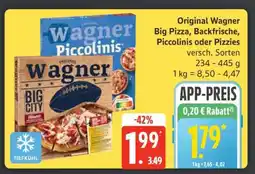 Edeka Original Wagner Big Pizza, Backfrische, Piccolinis oder Pizzies Angebot