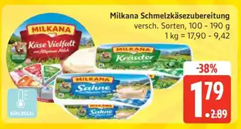 Edeka MILKANA Schmelzkäsezubereitung Angebot