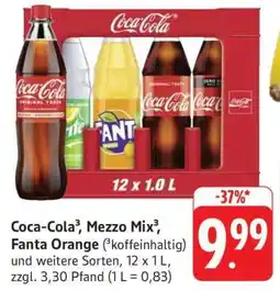 Edeka Coca-Cola, Mezzo Mix, Fanta Orange Angebot