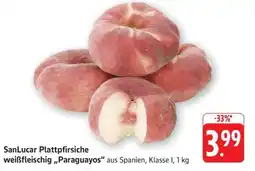Edeka SanLucar Plattpfirsiche weißfleischig „Paraguayos“ Angebot