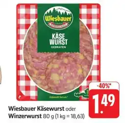 Edeka Wiesbauer Käsewurst oder Winzerwurst Angebot