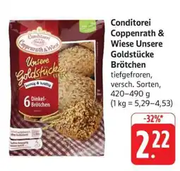 Edeka Conditorei Coppenrath & Wiese Unsere Goldstücke Brötchen Angebot