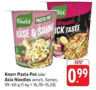 Edeka Knorr Pasta Pot oder Asia Noodles Angebot