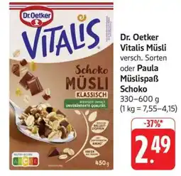 Edeka DR. OETKER Vitalis-Müsli Angebot