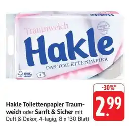 Edeka Hakle Toilettenpapier Traumweich oder Sanft & Sicher Angebot
