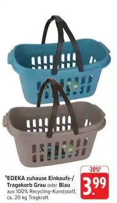Edeka EDEKA zuhause Einkaufs-/Tragekorb Grau oder Blau Angebot