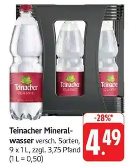 Edeka Teinacher Mineralwasser Angebot
