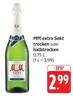Edeka MM extra Sekt trocken oder halbtrocken Angebot