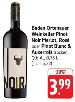 Edeka Baden Ortenauer Weinkeller Pinot Noir Merlot, Rosé oder Pinot Blanc & Auxerrois Angebot