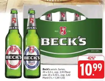 Edeka Beck's Beer Angebot