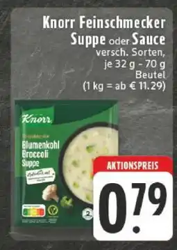 Edeka Knorr Feinschmecker Suppe oder Sauce Angebot