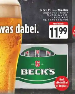 Edeka Beck's Pils oder Mix-Bier Angebot
