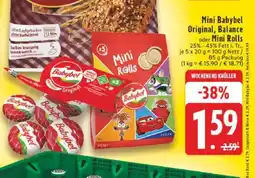 Edeka Mini Babybel Original, Balance oder Mini Rolls Angebot