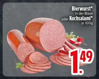 Edeka Bierwurst oder Kochsalami Angebot