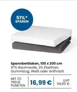 Edeka Spannbettlaken, 100 x 200 cm Angebot