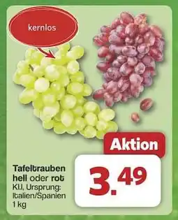 Famila Nord Ost Tafeltrauben hell oder rot Angebot
