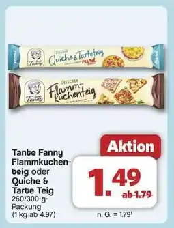 Famila Nord Ost Tante Fanny Flammkuchenteig oder Quiche & Tarte Teig Angebot