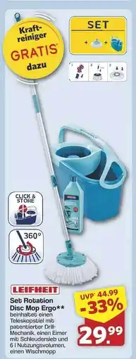 Famila Nord Ost Leifheit Set Rotation Disc Mop Ergo Angebot