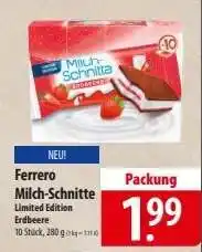 Famila Nord Ost Ferrero Milch-Schnitte Limited Edition Erdbeere Angebot