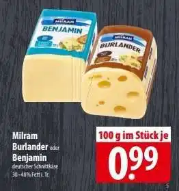 Famila Nord Ost Milram Burlander oder Benjamin Angebot