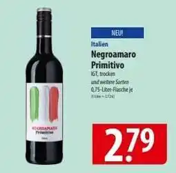 Famila Nord Ost Negroamaro Primitivo Angebot