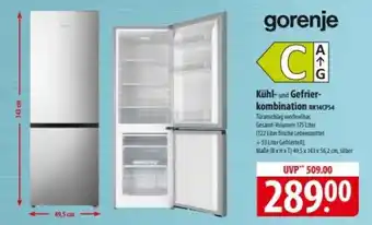 Famila Nord Ost Gorenje Kühl- und Gefrierkombination RK416PS4 Angebot