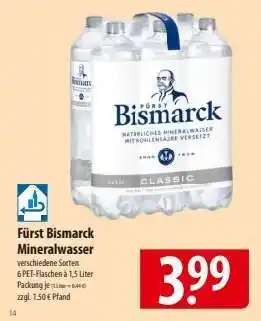Famila Nord Ost Fürst Bismarck Mineralwasser Angebot