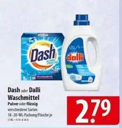 Famila Nord Ost Dash oder dalli Waschmittel Angebot