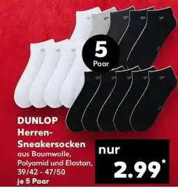 Kaufland DUNLOP Herren-Sneakersocken Angebot