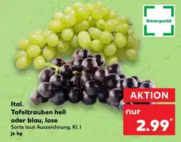 Kaufland Ital. Tafeltrauben hell oder blau, lose Angebot