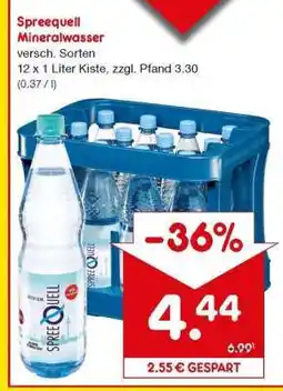 Netto Marken-Discount Spreequell Mineralwasser Angebot
