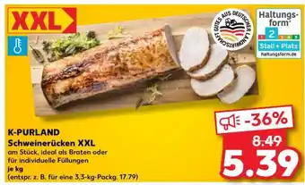 Kaufland K-PURLAND Schweinerücken XXL Angebot