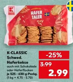 Kaufland K-CLASSIC Schwed. Haferkekse Angebot