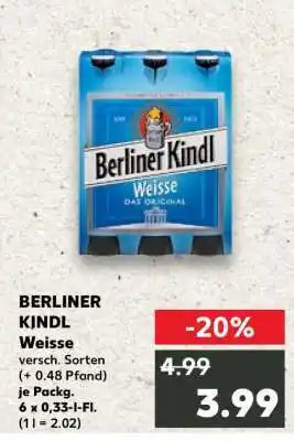 Kaufland BERLINER KINDL Weisse Angebot