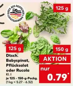 Kaufland Dtsch. Babyspinat, Pflücksalat oder Rucola Angebot