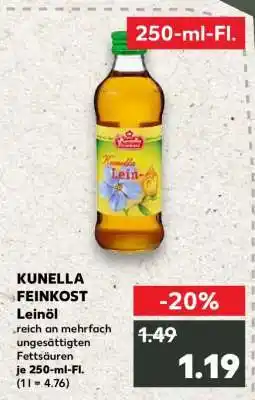 Kaufland KUNELLA FEINKOST Leinöl Angebot