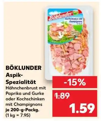 Kaufland BÖKLUNDER Aspik-Spezialität Angebot