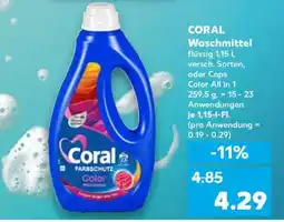 Kaufland Coral Waschmittel Angebot