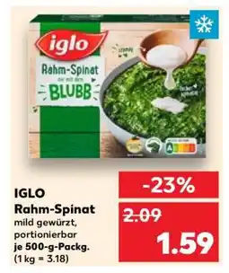 Kaufland IGLO Rahm- Spinat Angebot