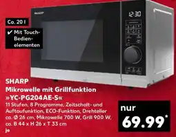 Kaufland SHARP Mikrowelle mit Grillfunktion YC-PG204AE-S Angebot