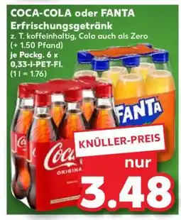 Kaufland COCA-COLA oder FANTA Erfrischungsgetränk Angebot
