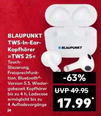 Kaufland BLAUPUNKT TWS-In-Ear-Kopfhörer TWS 25 Angebot