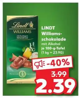 Kaufland LINDT Williams-schokolade Angebot
